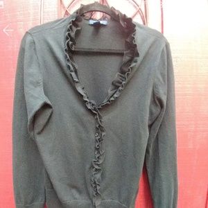 Black button-up sweater